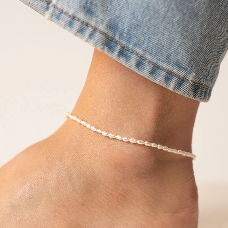 STRING OF PEARLS ANKLET