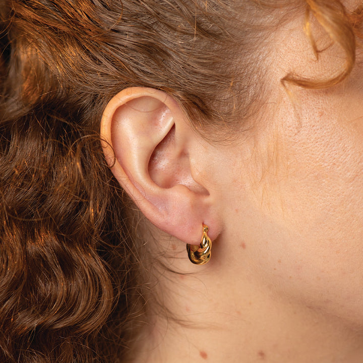 TWIST HOOP EARRINGS