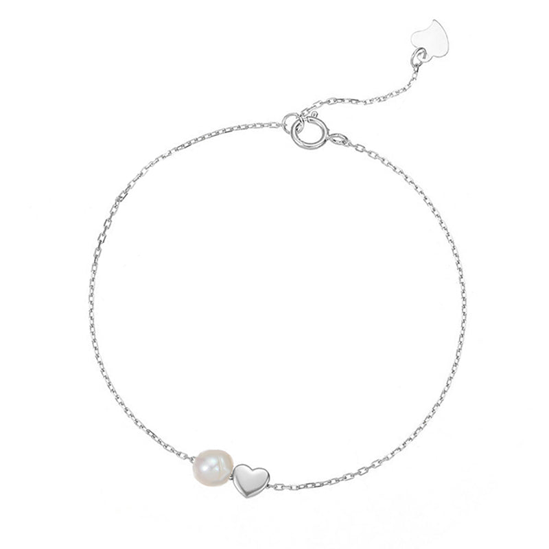 PEARL AND HEART BRACELET