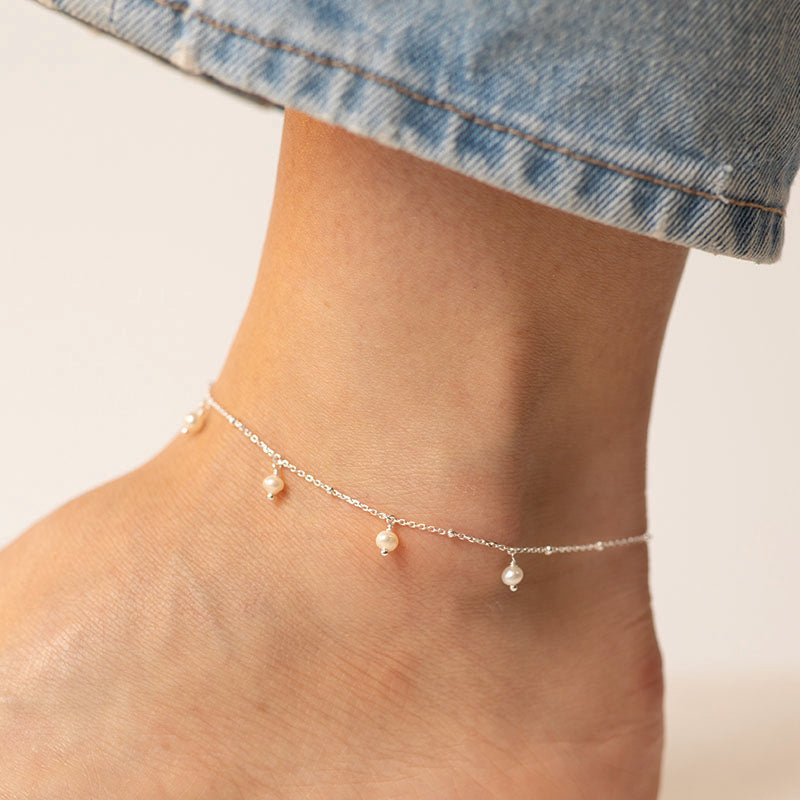 ANKLET WITH PEARL DROPLETS