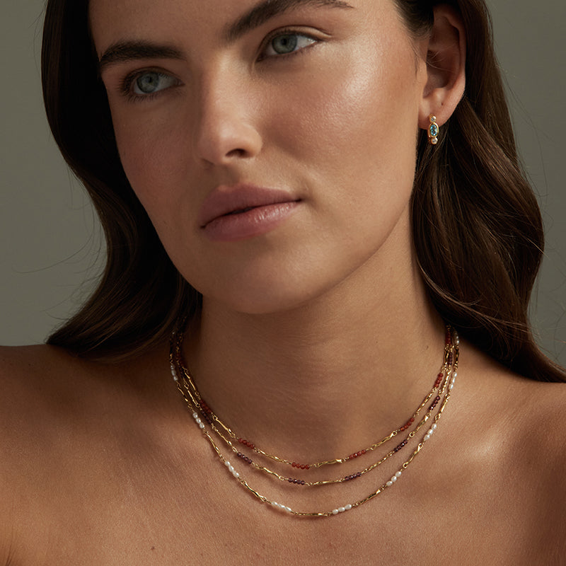 APHRODITE RHODOLITE NECKLACE
