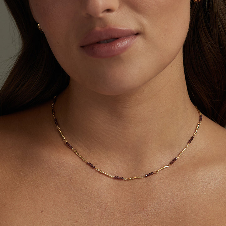 APHRODITE RHODOLITE NECKLACE