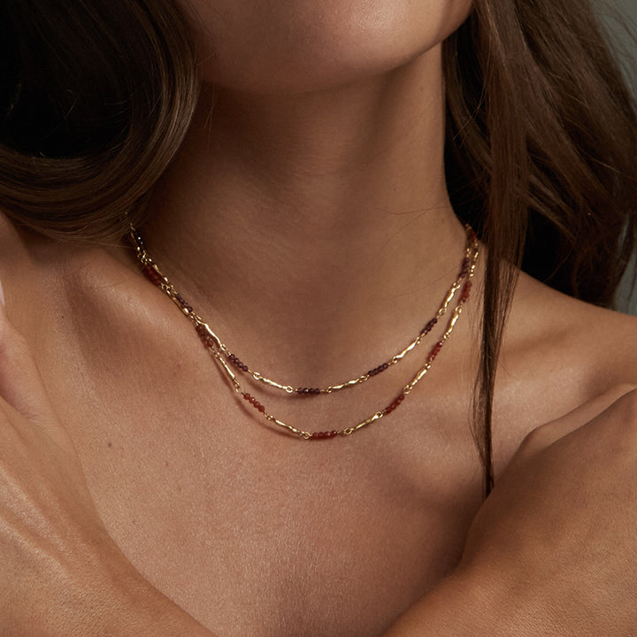 APHRODITE RHODOLITE NECKLACE
