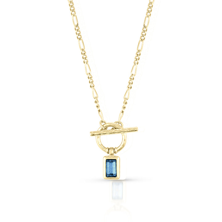 LONDON BLUE TOPAZ TOGGLE NECKLACE
