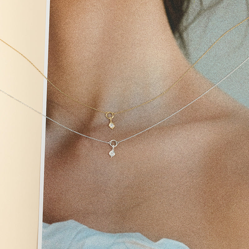 Drop Silver Necklace
