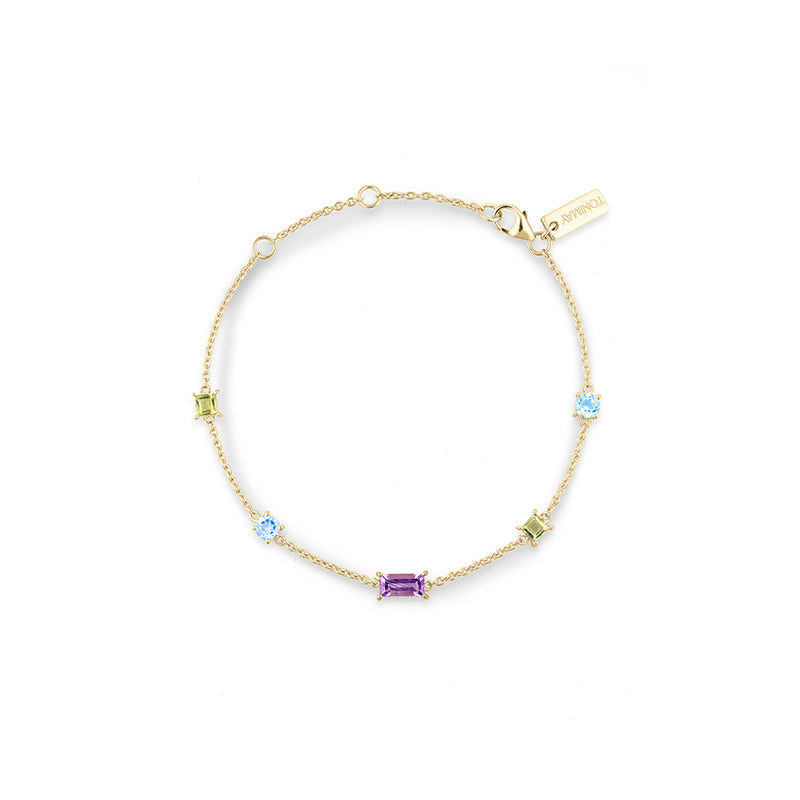 Daisy Multistone Gold Bracelet