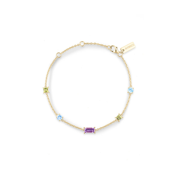 Daisy Multistone Gold Bracelet