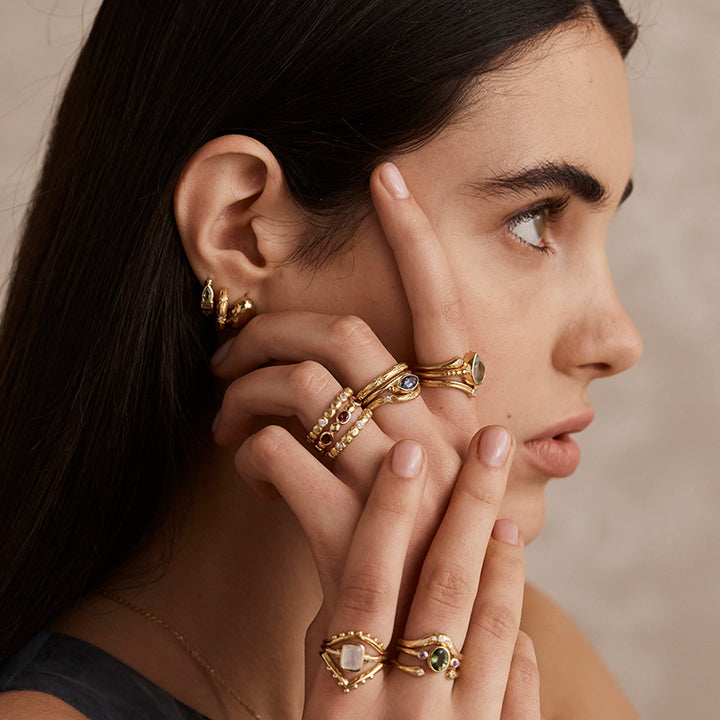 NYRA MARQUISE SAPPHIRE STACKER