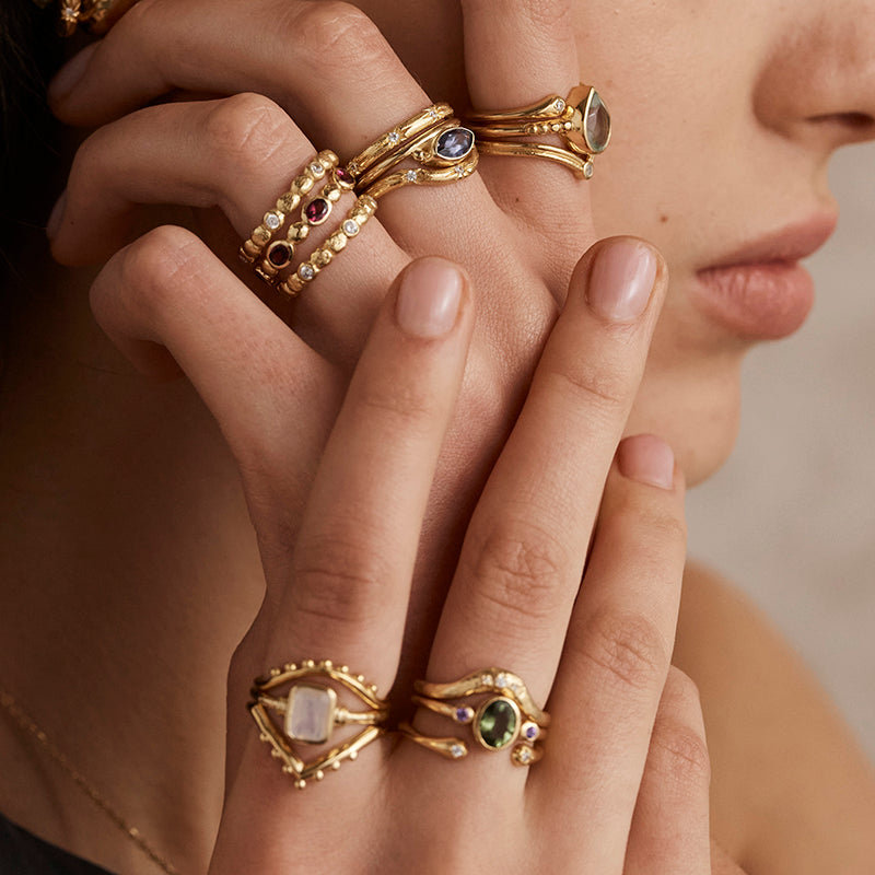 PEBBLE RHODOLITE STACKER