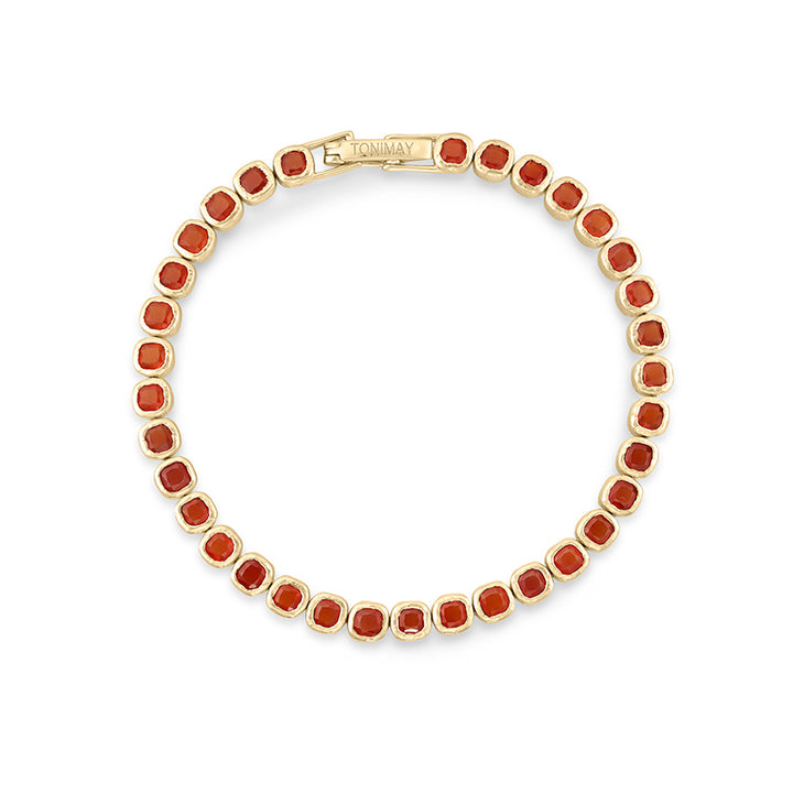TASMIN TENNIS BRACELET - RED ONYX