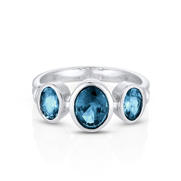 TRINITY LONDON BLUE TOPAZ RING