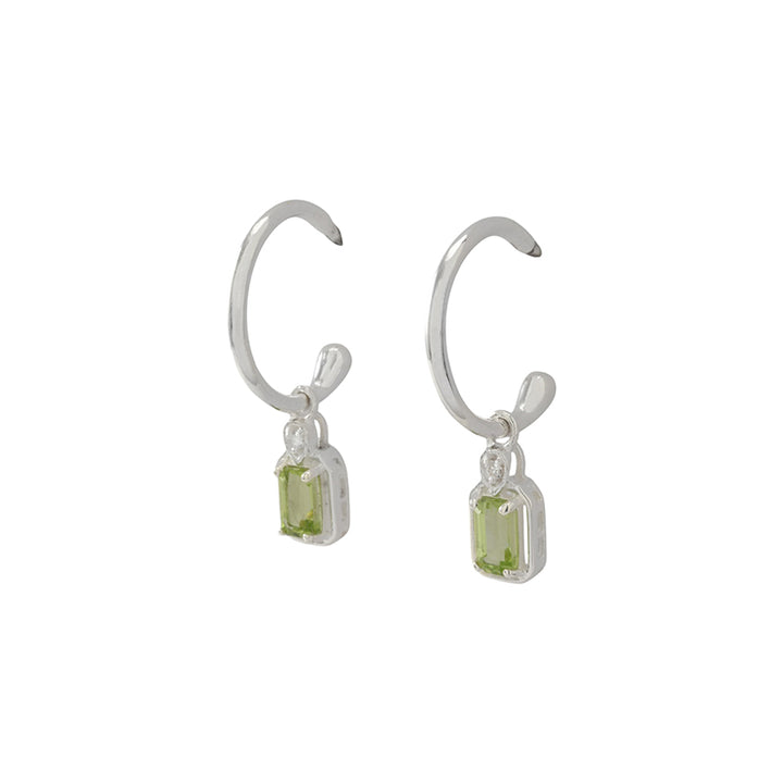 MAEVE PERIDOT HOOP EARRINGS