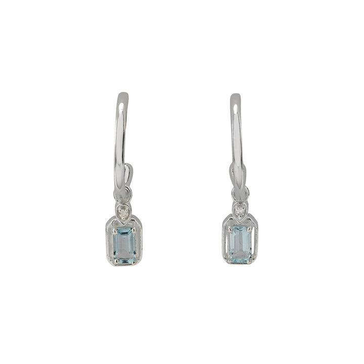 MAEVE SKY BLUE TOPAZ HOOP EARRINGS