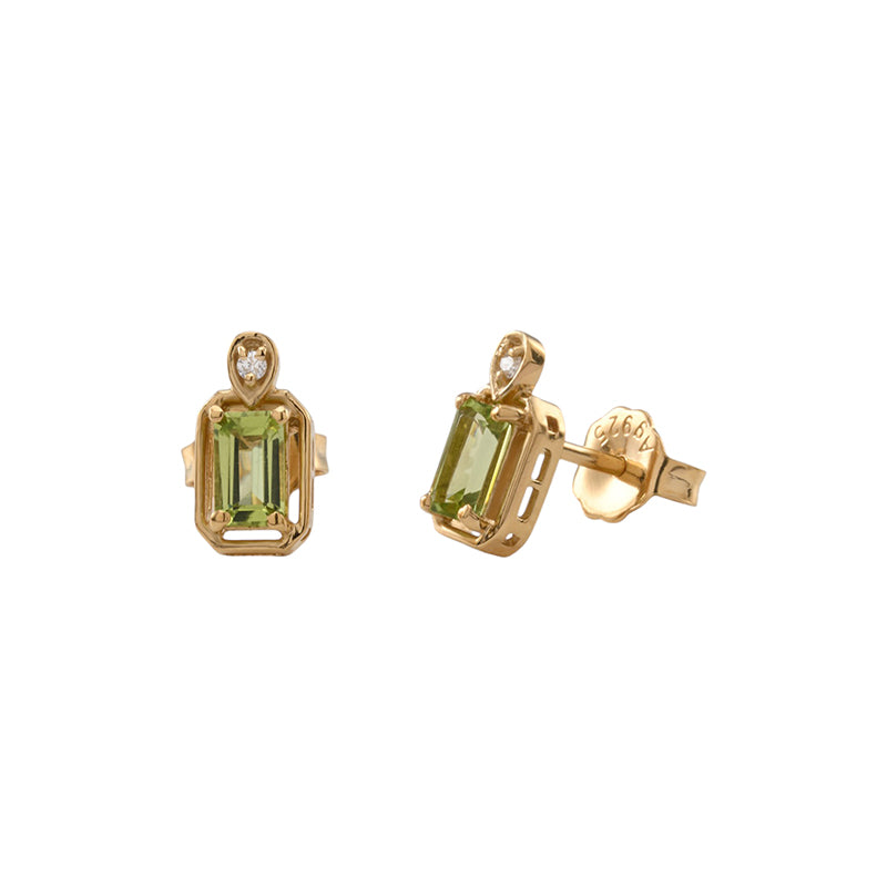 MAEVE PERIDOT STUD EARRINGS