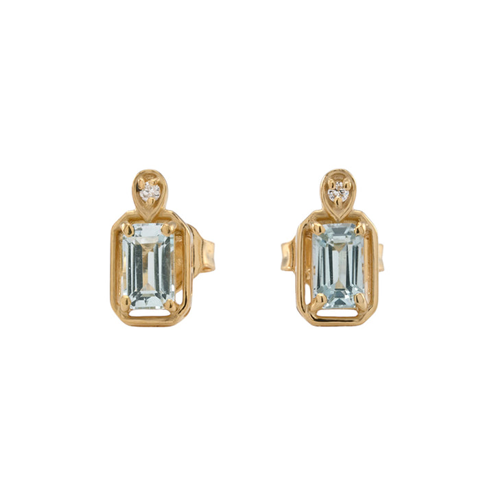 MAEVE SKY BLUE TOPAZ STUD EARRINGS