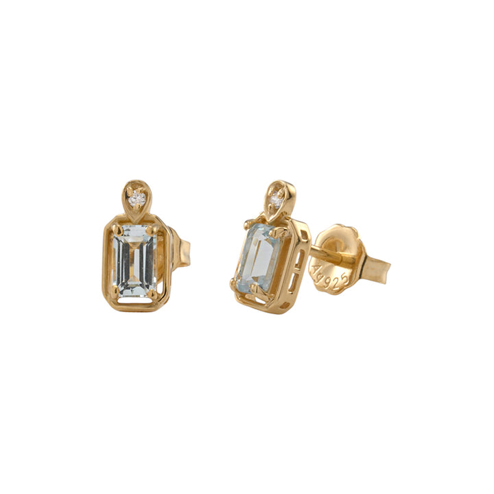 MAEVE SKY BLUE TOPAZ STUD EARRINGS