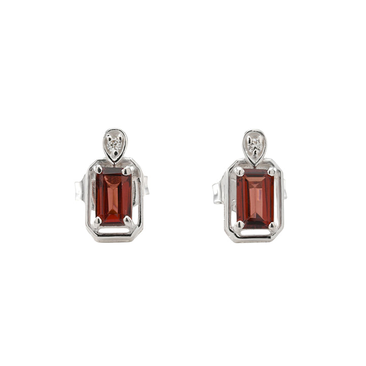 MAEVE GARNET STUD EARRINGS