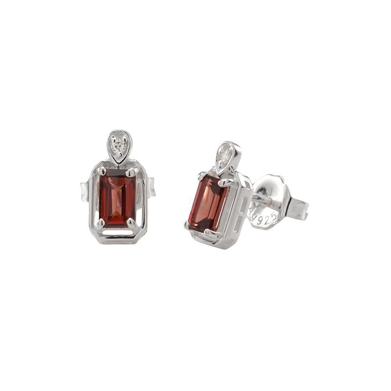 MAEVE GARNET STUD EARRINGS