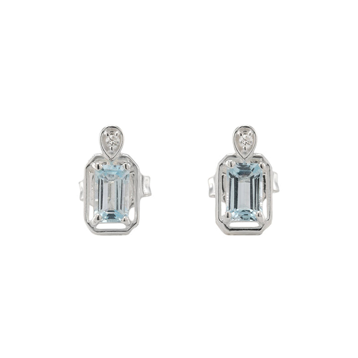 MAEVE SKY BLUE TOPAZ STUD EARRINGS
