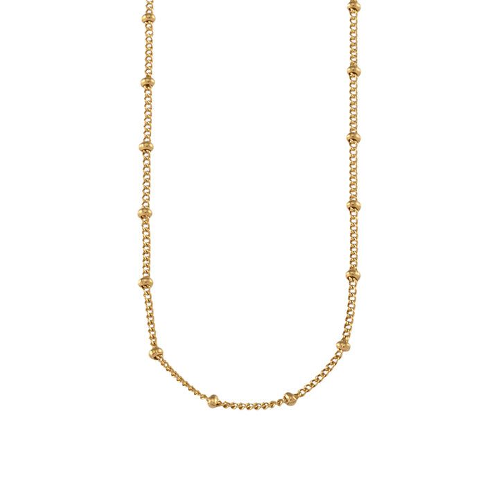 GOLD FILLED CURB & BEAD CHAIN