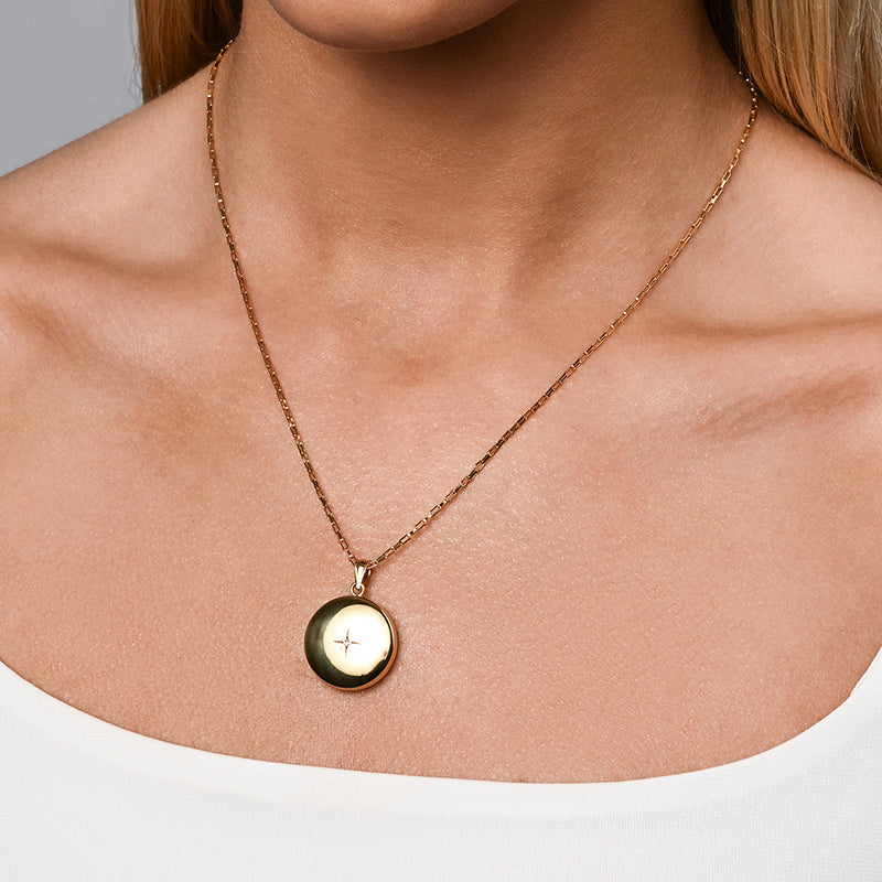 GOLD FILLED ROUND LOCKET
