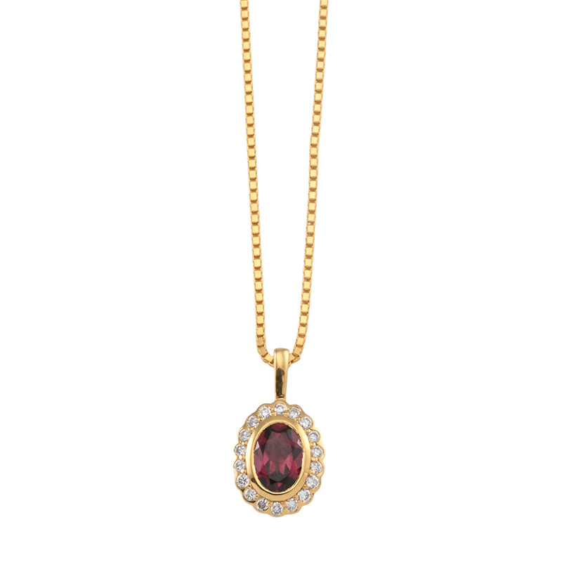 STELLA RHODOLITE GARNET NECKLACE