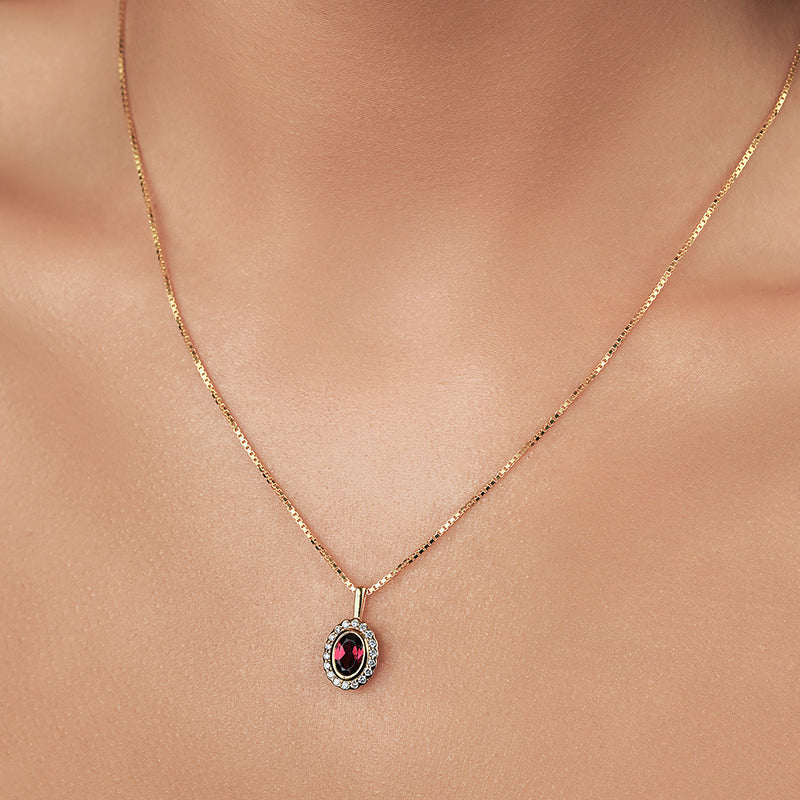 STELLA RHODOLITE GARNET NECKLACE