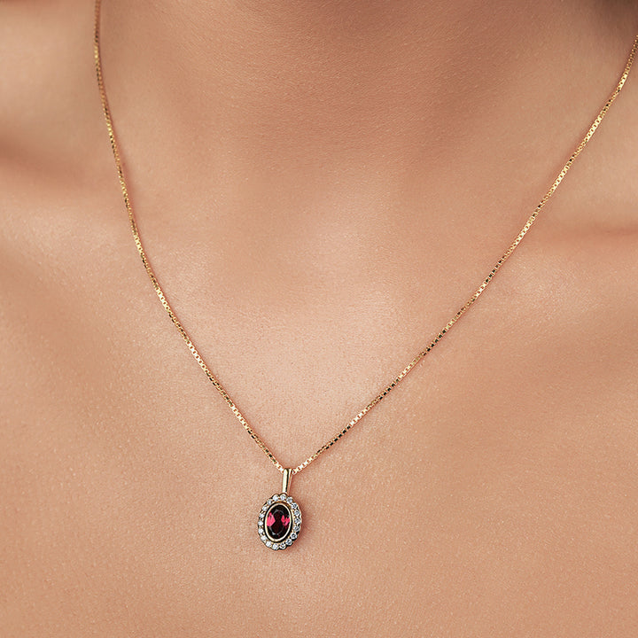 STELLA RHODOLITE GARNET NECKLACE