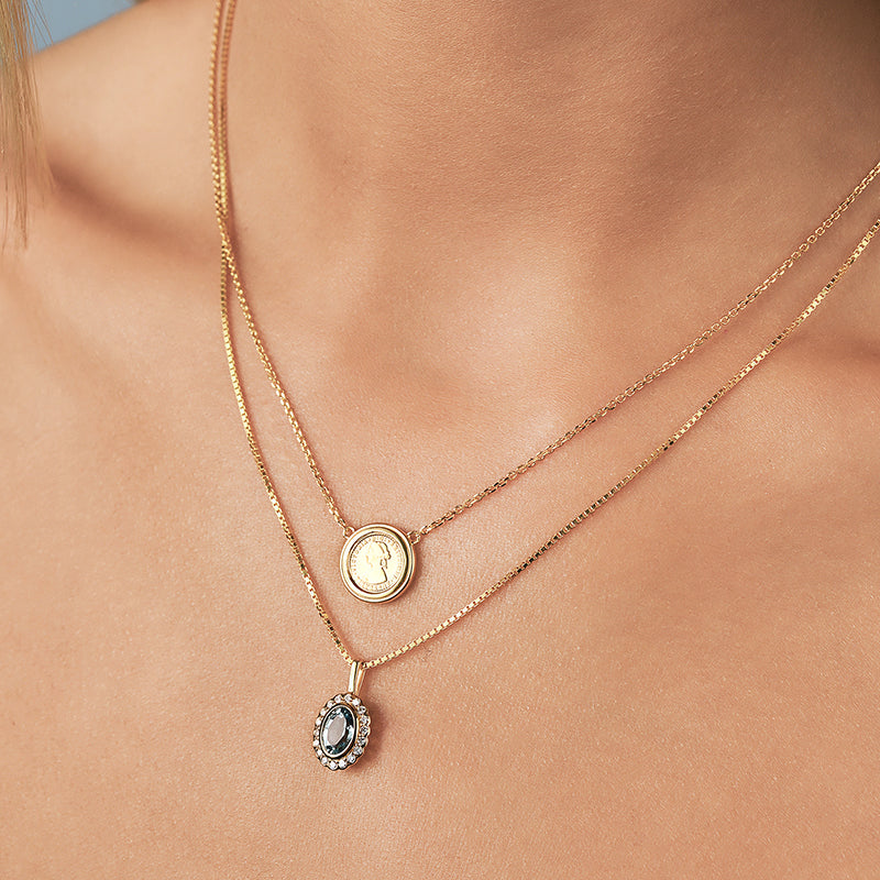STELLA SKY BLUE TOPAZ NECKLACE