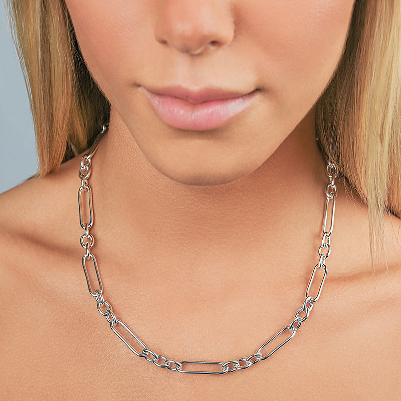 ALTERNATING LINK NECKLACE