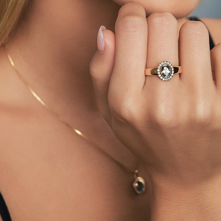 STELLA SKY BLUE TOPAZ RING