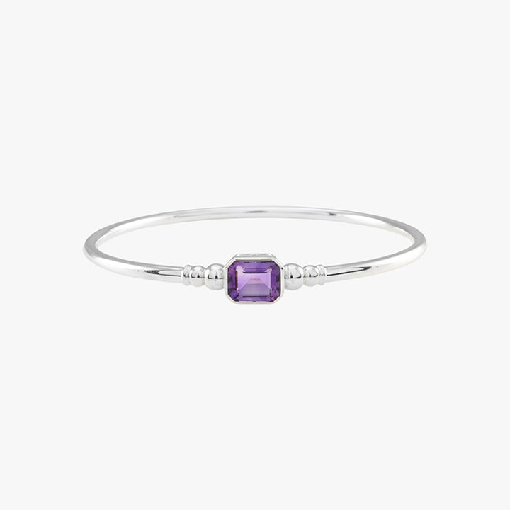 EMERALD CUT AMETHYST BANGLE