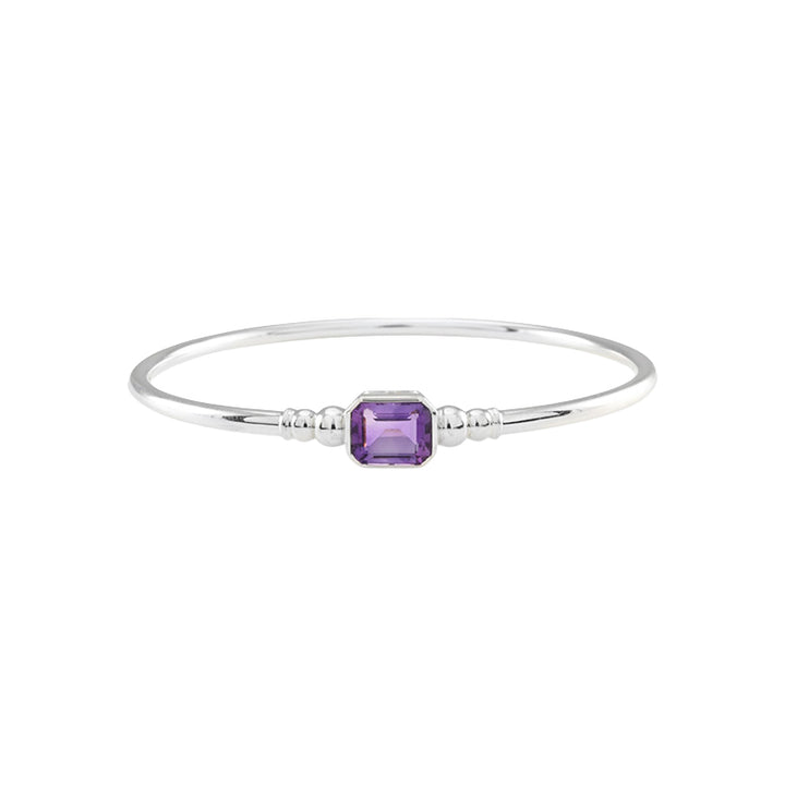 EMERALD CUT AMETHYST BANGLE