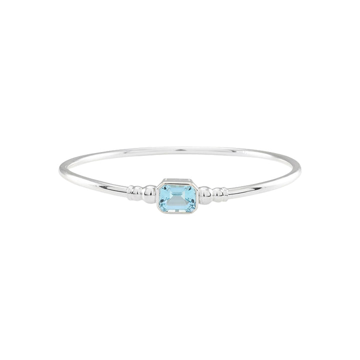 EMERALD CUT SKY BLUE TOPAZ BANGLE
