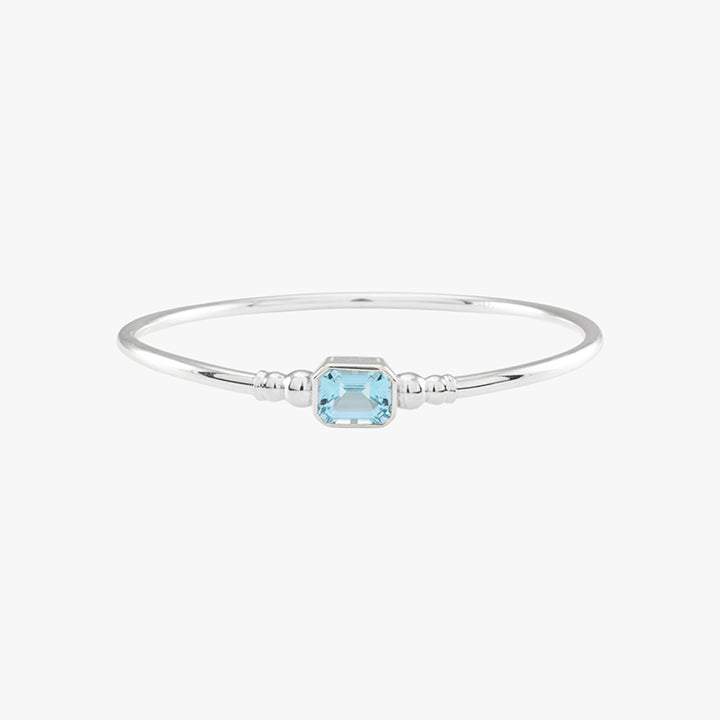 EMERALD CUT SKY BLUE TOPAZ BANGLE