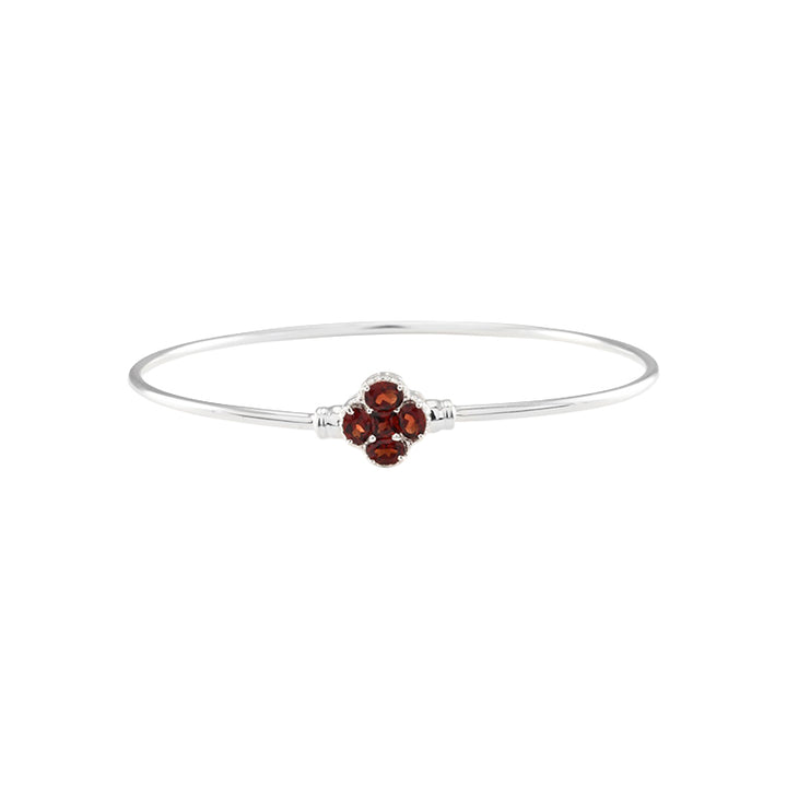 GARNET CLOVER BANGLE
