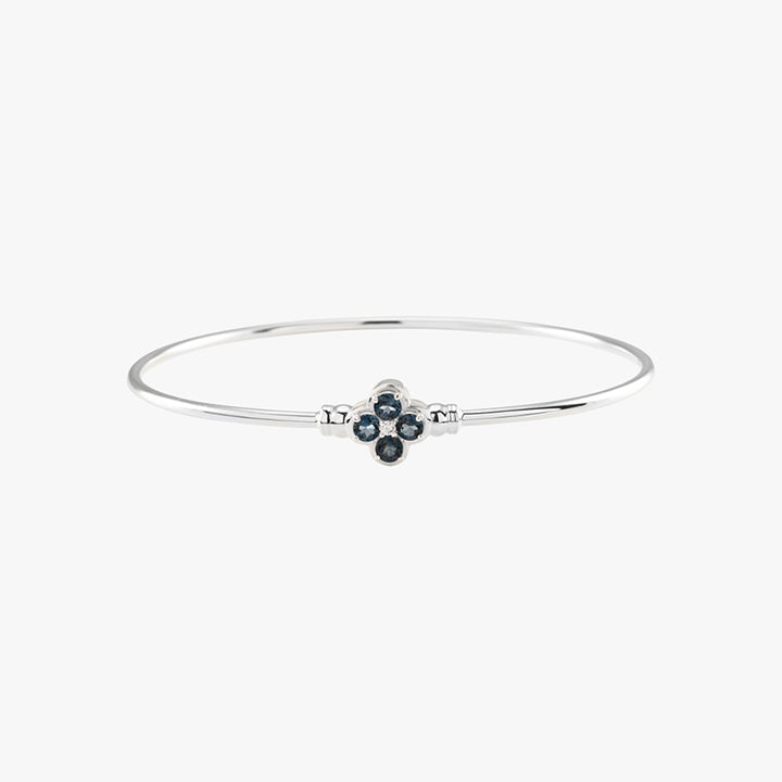 LONDON BLUE TOPAZ CLOVER BANGLE