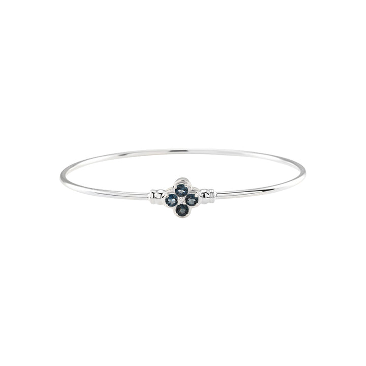 LONDON BLUE TOPAZ CLOVER BANGLE