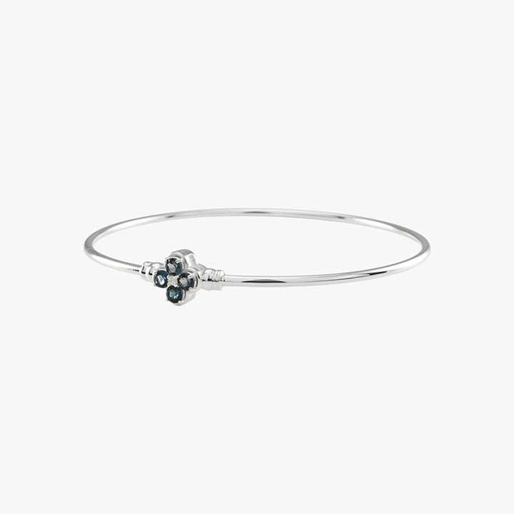 LONDON BLUE TOPAZ CLOVER BANGLE