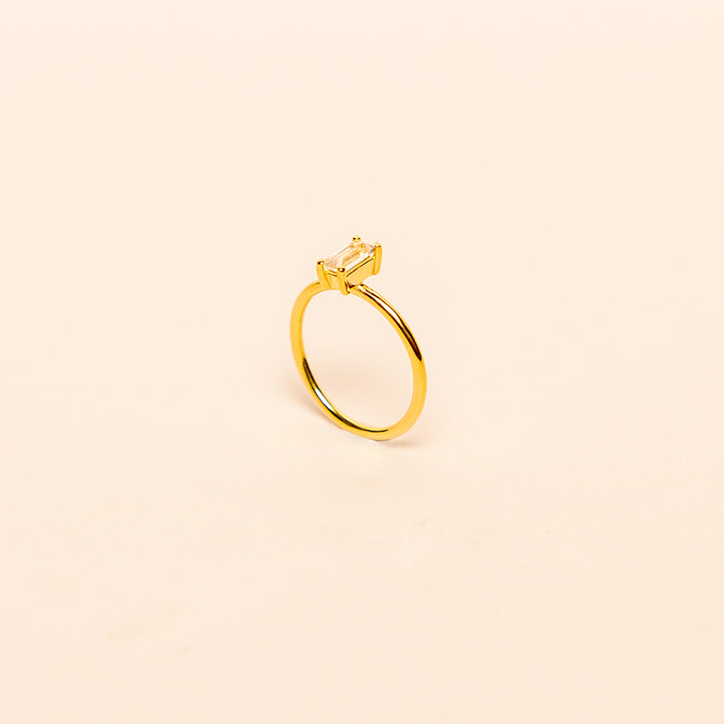 APRIL BIRTHSTONE RING