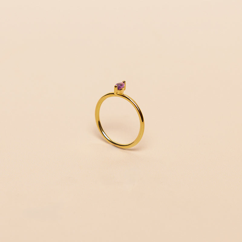 FEBRUARY BIRTHSTONE RING