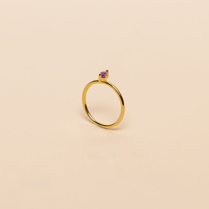 FEBRUARY BIRTHSTONE RING
