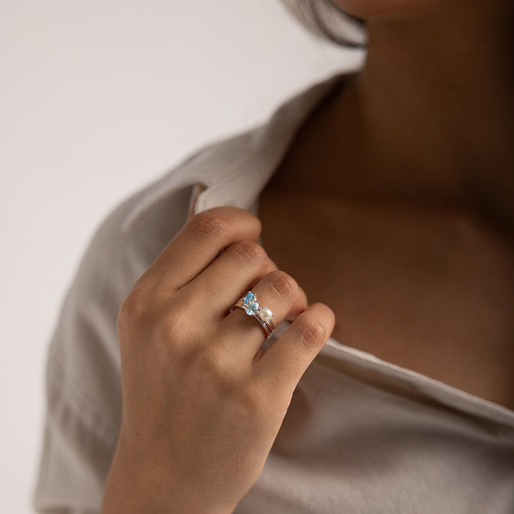 MARCH BIRTHSTONE RING