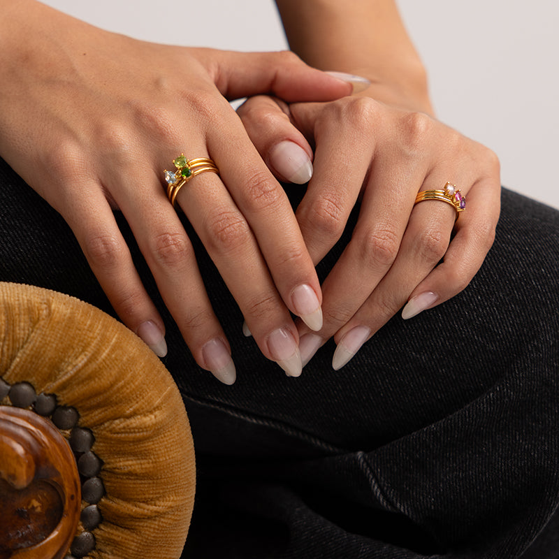 MARCH BIRTHSTONE RING