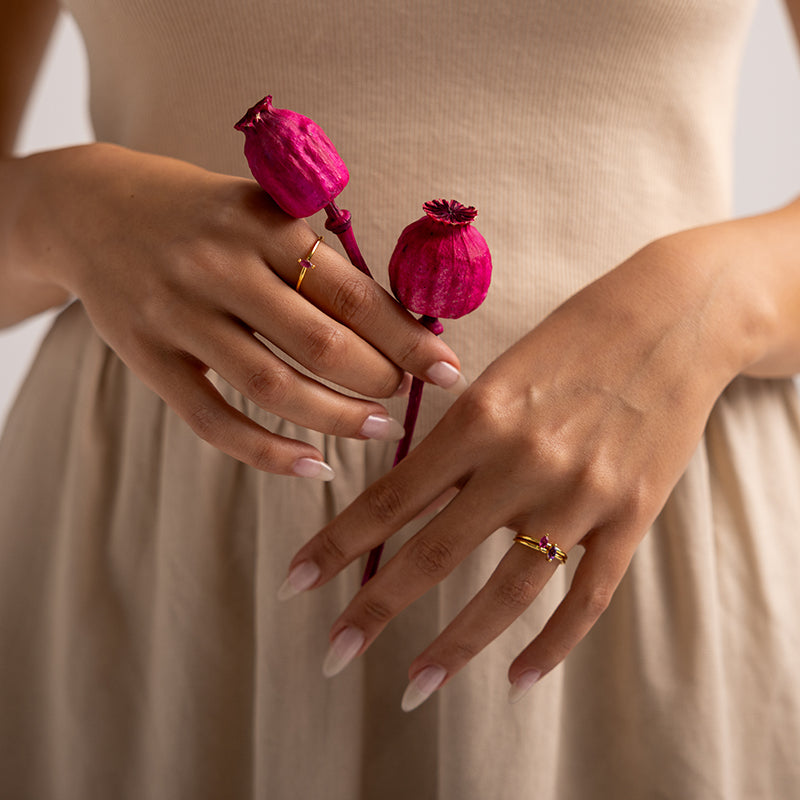 FEBRUARY BIRTHSTONE RING