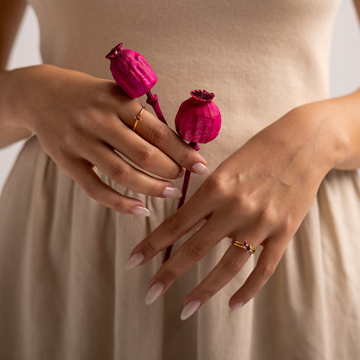 FEBRUARY BIRTHSTONE RING