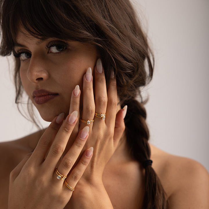 PRESENCE MARQUISE STACKING RING
