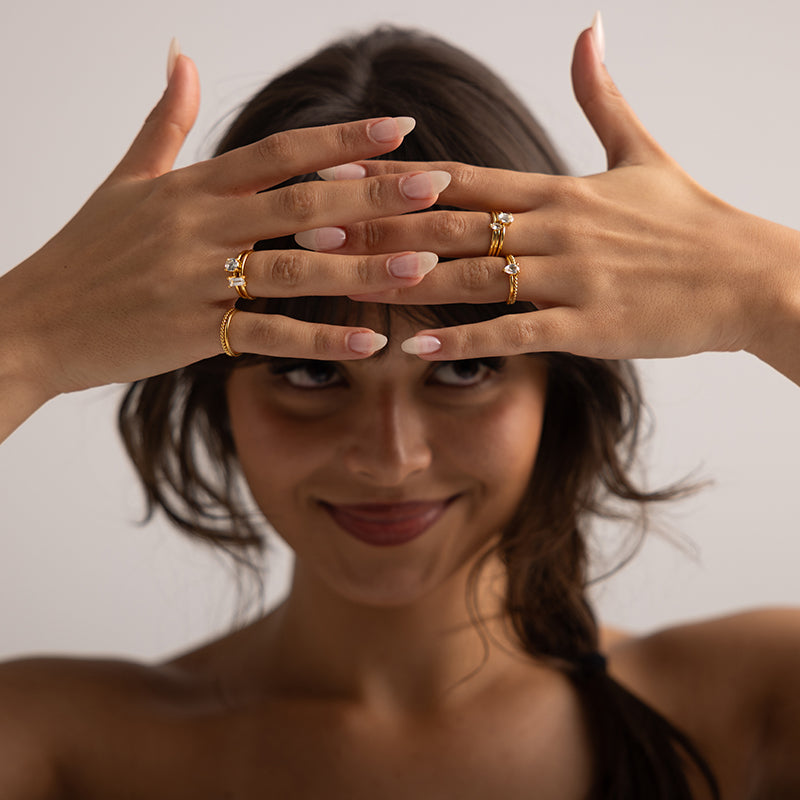 PRESENCE MARQUISE STACKING RING