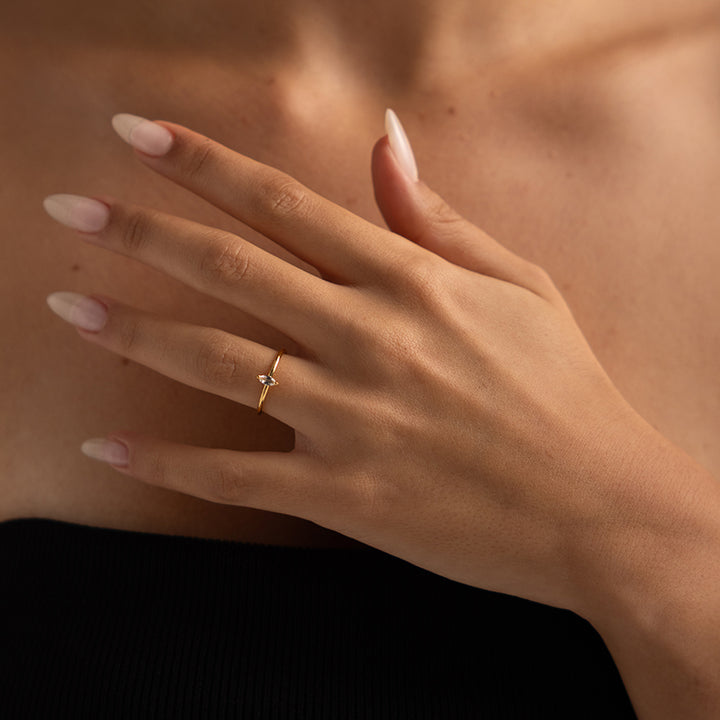 PRESENCE MARQUISE STACKING RING