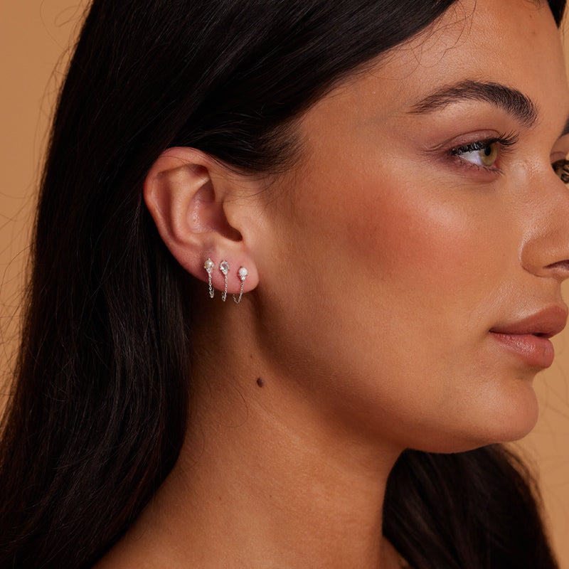 OCTOBER OPAL BIRTHSTONE STUDS